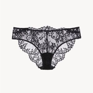 La Perla EXOTIQUE Black Leavers lace medium briefs XS IT 1 FR 38 $300.00